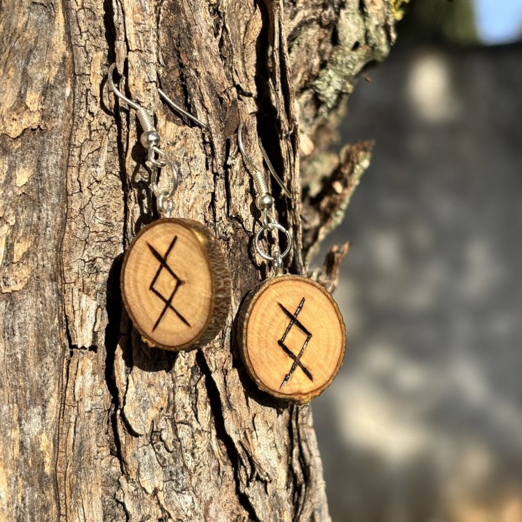  Pendientes de Amor de Madera de Olivo