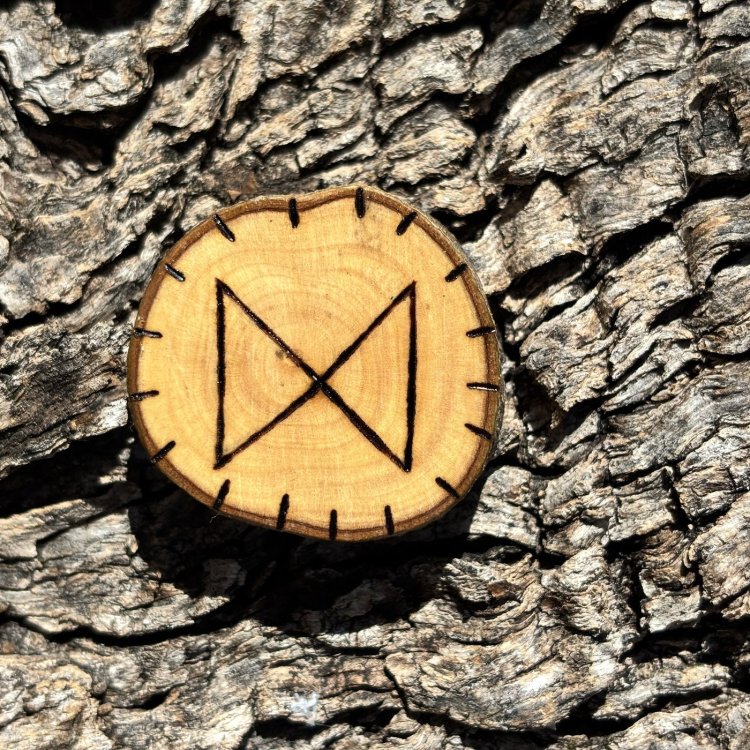  Runa Vikinga Dagaz en Madera de Olivo – Símbolo de Cambio y Transmutación