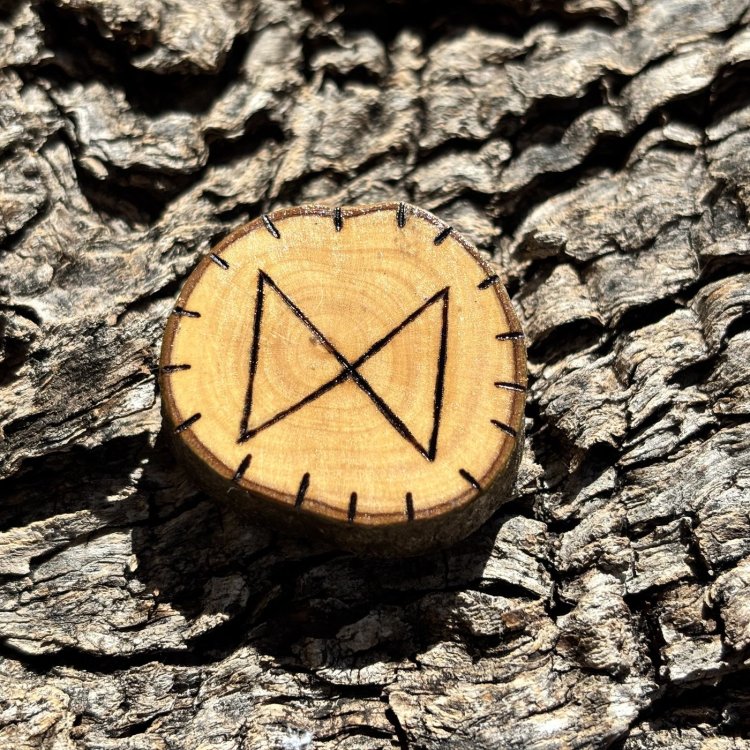  Runa Vikinga Dagaz en Madera de Olivo – Símbolo de Cambio y Transmutación