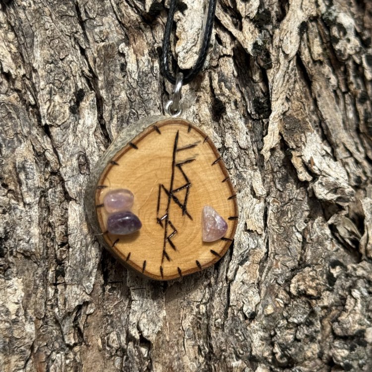  Colgante Freya de Olivo con Amatistas – Amor y Prosperidad