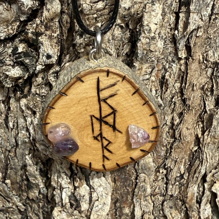  Colgante Freya de Olivo con Amatistas – Amor y Prosperidad