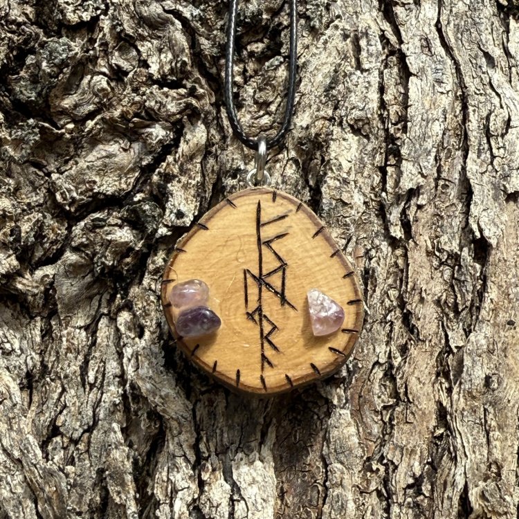  Colgante Freya de Olivo con Amatistas – Amor y Prosperidad