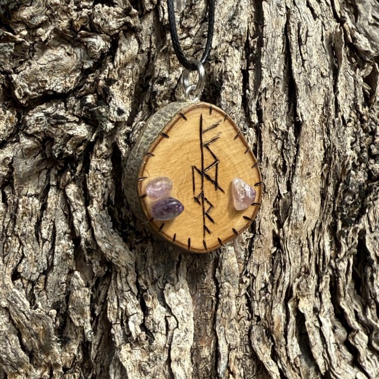  Colgante Freya de Olivo con Amatistas – Amor y Prosperidad