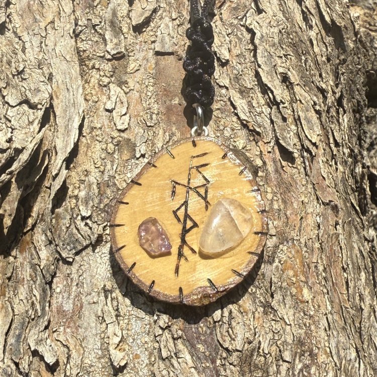  Colgante Freya de Olivo con Amatistas – Amor y Protección