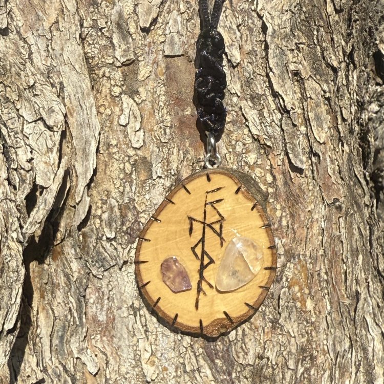  Colgante Freya de Olivo con Amatistas – Amor y Protección