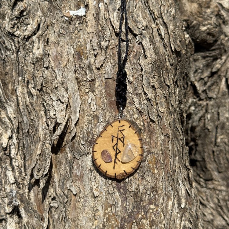  Colgante Freya de Olivo con Amatistas – Amor y Protección