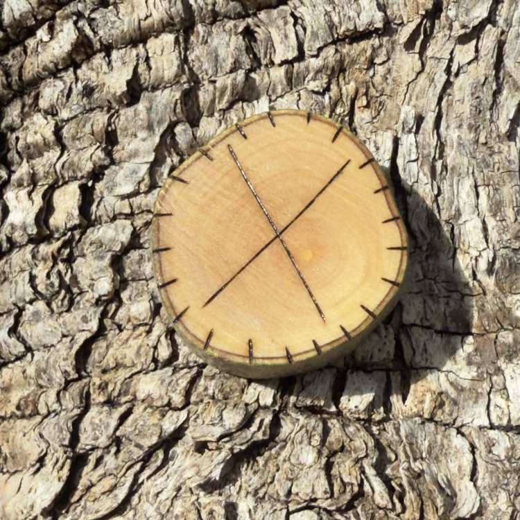  Runa Vikinga Gebo en Madera de Olivo – Símbolo de Emprendimiento y Alianzas